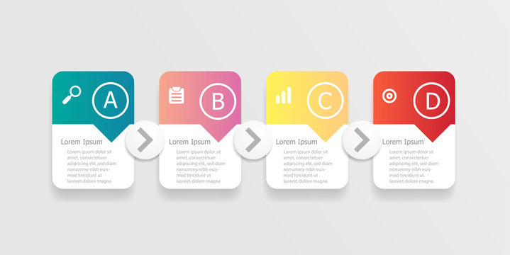 Abstract Horizontal Bar Infographic