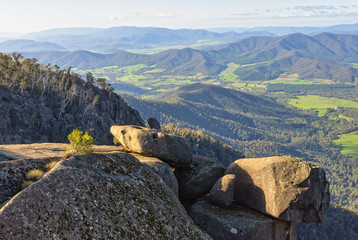 In nice weather there is a beautiful view of the Ovens Valley from the lookout on top of Mount...