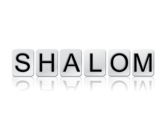 Shalom Concept Tiled Word Isolated on White