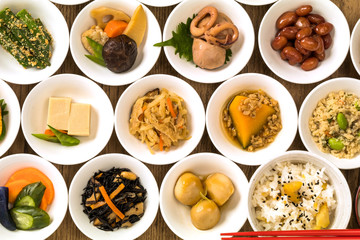 ごはんとおかずいろいろ　Side dishes of rice japanese food
