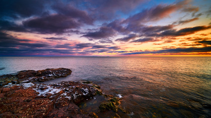Sunset Lake Superior Split Rock lighthouse State Park