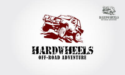 Offroad pickup truck design elements. Vector logo illustration. © LintangDesign