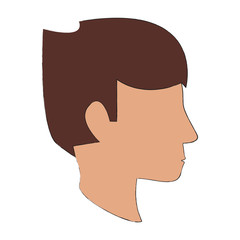 Human head silhouette icon vector illustration graphic design