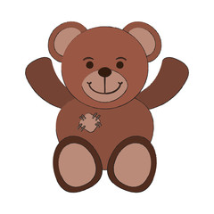 Cute teddy cartoon icon vector illustration graphic design