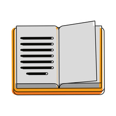 Book open isolated icon vector illustration graphic design