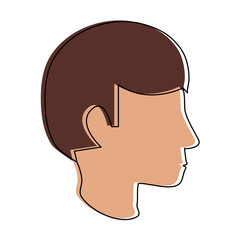 Human head silhouette icon vector illustration graphic design