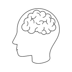 Human brain isolated icon vector illustration graphic design