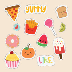 set of cute sticker