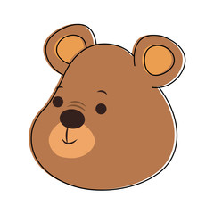 Cute bear cartoon icon vector illustration graphic design