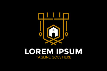 Fototapeta premium heraldry logo. heraldic shield. vintage. vector. editable
