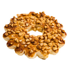 Round cookies with nuts