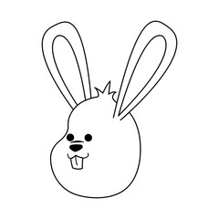 Obraz premium Cute bunny cartoon icon vector illustration graphic design