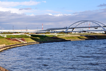 Obraz premium 【東京都北区】隅田川と江北橋