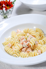Home made Tasty Pasta with Salmon