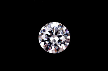 photo of real Diamonds on black background