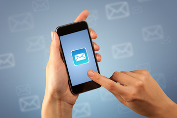Female holding smartphone