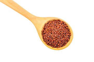 Red Quinoa seeds on white background