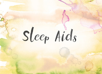 Obraz premium Sleep Aids Concept Watercolor and Ink Painting