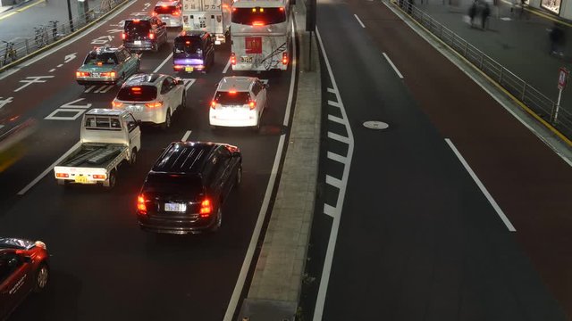 Timelapse HD video in Tokyo Japan illustrating fast motion and speed concepts of a busy fast paced congested world with an increasing population