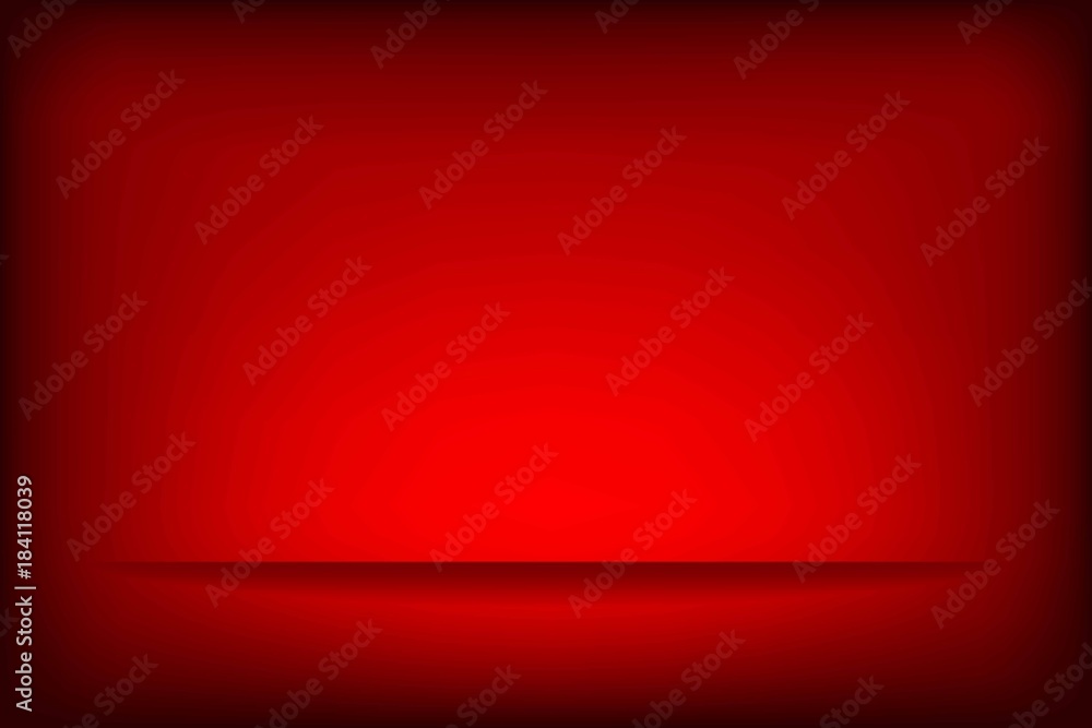 Fototapete Abstract red blur color gradient background for graphic design with copy space. Vector illustration.