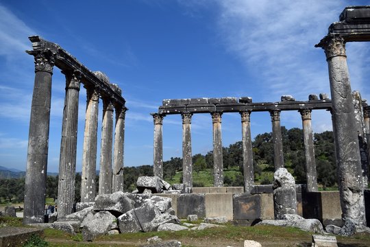 Ancient ruins. TEMPLE OF ZEVS LEPSYNOS