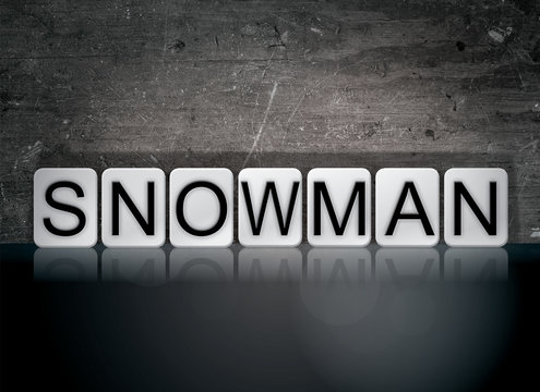 Snowman Concept Tiled Word