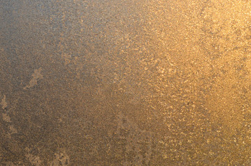 Frozen glass in the sunlight