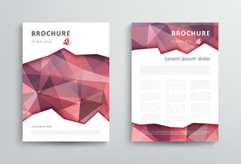 Abstract triangular brochure design template