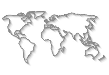 Outlines World map