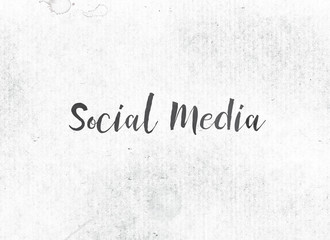 Social Media Concept Painted Ink Word and Theme