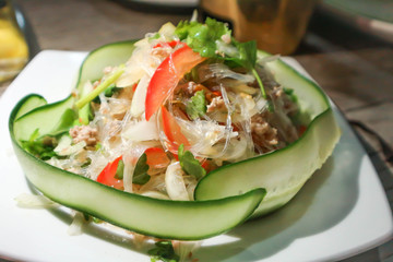 glass noodle salad or spicy salad
