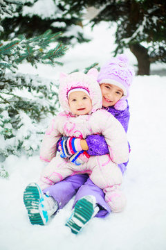 sisters in the park