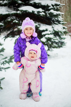 sisters in the park