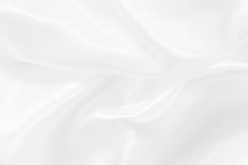 White fabric texture for background and design, beautiful pattern of silk or linen.