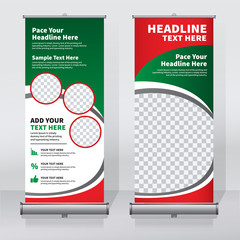 Roll up banner design print template