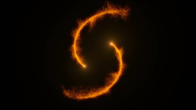 Opening intro Flash light, Lens flare, rotation Particles. 3d rendering