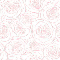 roses seamless vector pattern