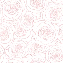 Keuken foto achterwand Bloemenprints rozen naadloos vectorpatroon