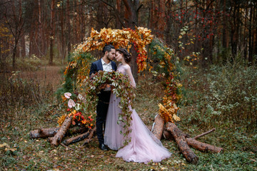 Autumn wedding ceremony.