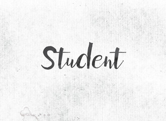 Student Concept Painted Ink Word and Theme