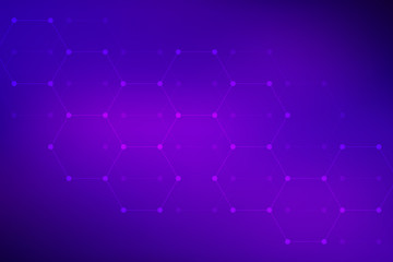 Abstract hexagonal background, science and technology concept, illustration.