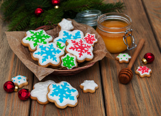 Christmas ginger and honey cookies