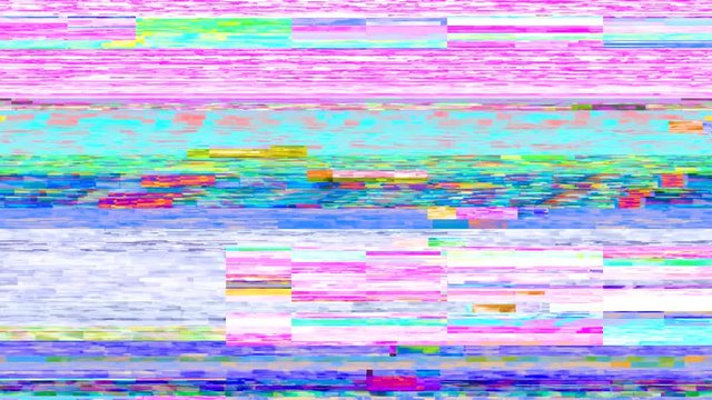 A video so much processed with digital glitches (interference noise) that it's almost only a glitchful chaotic mess. For your extreme artistic manipulations.
