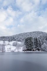 étang gelé des Vosges