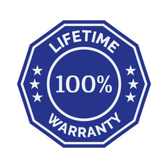 lifetime warranty flat badge