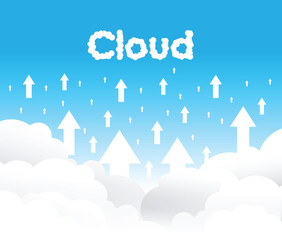 cloud uploading background