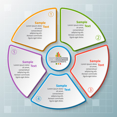 Abstract 3D Paper Infographics
