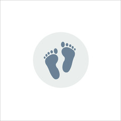 Footprint icon. Vector Illustration