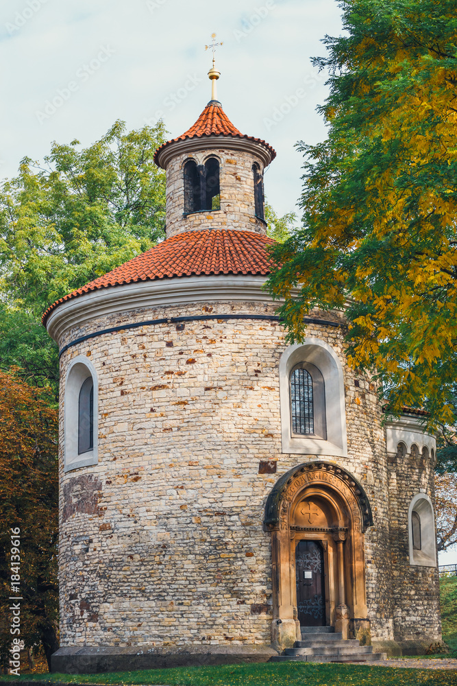 Wall mural St. Martin rotunda in Vysehrad, Prague, Czech Republic