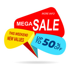 Sale tag isolated discount offer